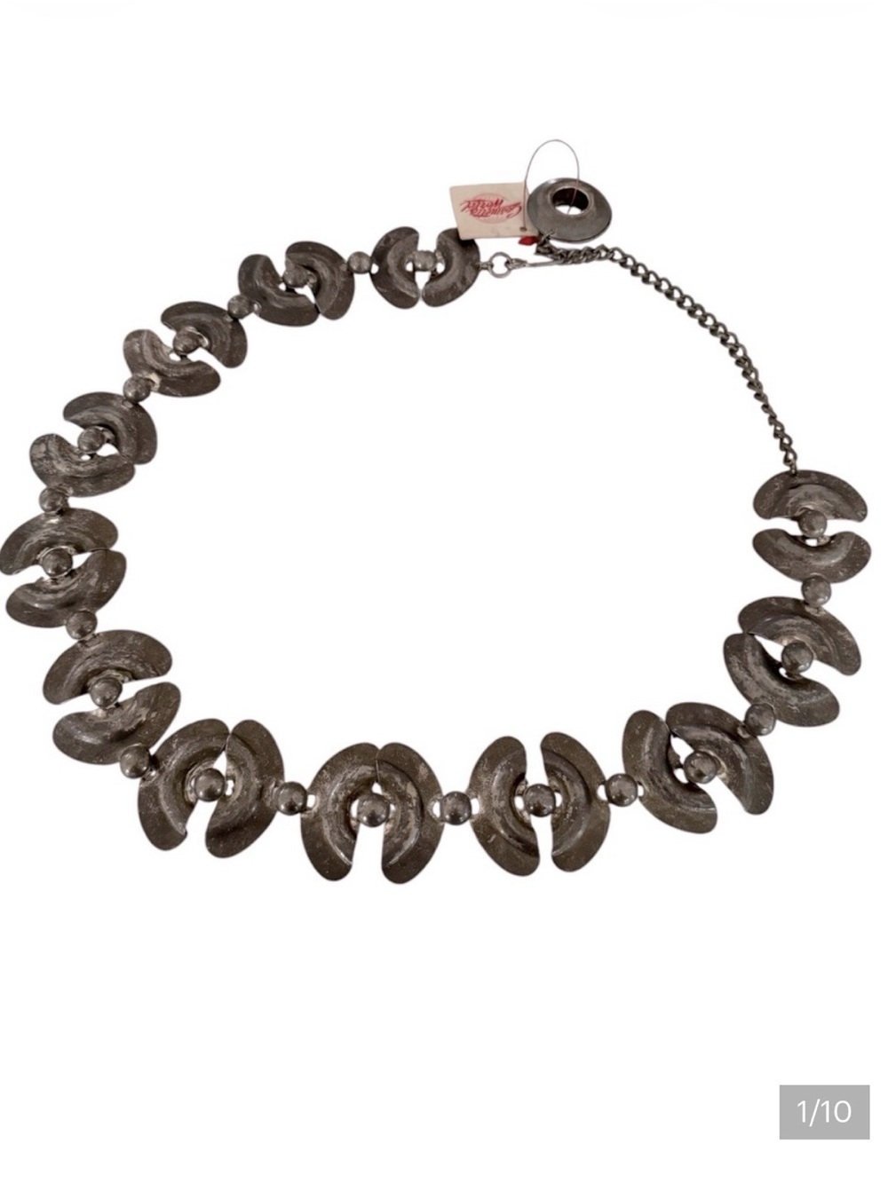 Vintage Punk Rock Goth Grunge EMO Edgy Metal Chain Belt 38” Matte Grey Y2K